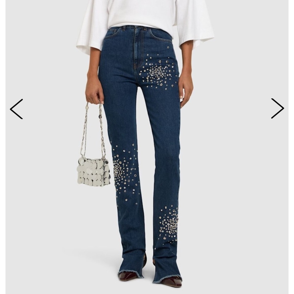 Des_Phemmes Embellished Blue Jeans